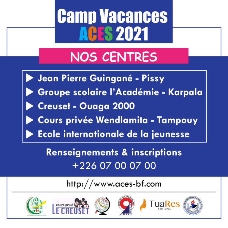 Lancement camps vacances ACES 2021